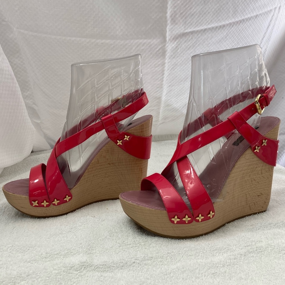 Louis Vuitton Wood Heel Wedge Sandal - Picture 2 of 11